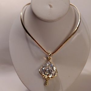 Crystal Pendant with Choker